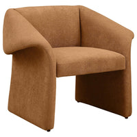 Allena Accent Chair, Contemporary Sloped Arms, Honey Orange Fabric -BM329627