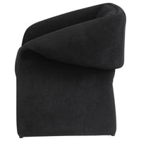 Allena Accent Chair, Contemporary Sloped Arms, Classic Black Fabric -BM329628