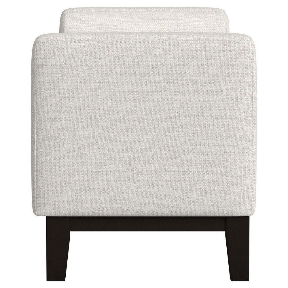 Rosana Accent Bench, Beige Fabric, 2 Round Bolster Pillows, 64 Inch -BM329653