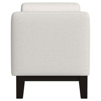 Rosana Accent Bench, Beige Fabric, 2 Round Bolster Pillows, 64 Inch -BM329653