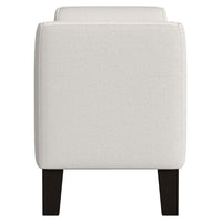 Reyan Accent Bench, Ivory Fabric, Foam Cushions, Black Wood, 60 Inch -BM329654