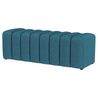 Sanna Accent Bench, Modern Channel Tufted Peacock Blue, 54 Inch -BM329656