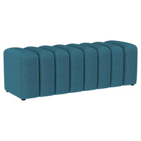 Sanna Accent Bench, Modern Channel Tufted Peacock Blue, 54 Inch -BM329656