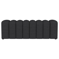 Sanna Accent Bench, Modern Channel Tufted Charcoal Black, 54 Inch -BM329657