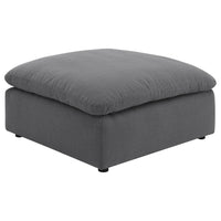 Hobo Square Ottoman, Charcoal Gray Fabric, Foam Cushions, 40 Inch -BM329705
