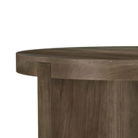 Kinaj Coffee Table, Dark Brown Solid Mango Wood, Round 38 Inch Top -BM329709