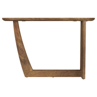 Leti Sofa Console Table, 46 Inch, Brown Mango Wood, L Shaped Base -BM329715