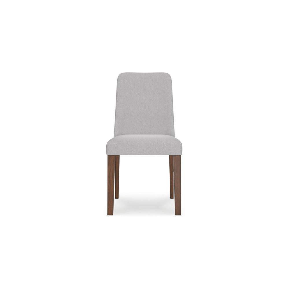 Jeyn Dining Side Chair Set of 2, Solid Hardwood, Light Gray Polyester -BM329751