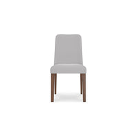 Jeyn Dining Side Chair Set of 2, Solid Hardwood, Light Gray Polyester -BM329751