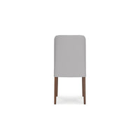 Jeyn Dining Side Chair Set of 2, Solid Hardwood, Light Gray Polyester -BM329751