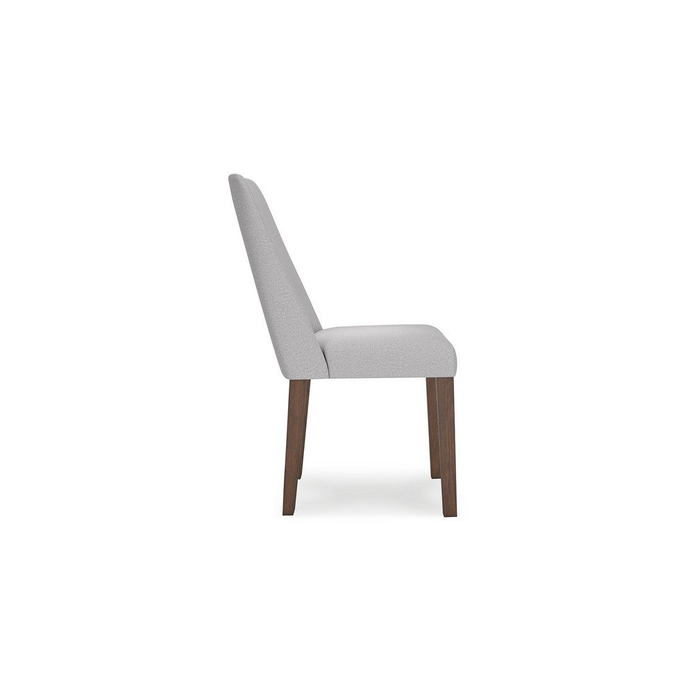 Jeyn Dining Side Chair Set of 2, Solid Hardwood, Light Gray Polyester -BM329751