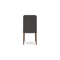 Jeyn Dining Side Chair Set of 2, Solid Wood, Charcoal Gray Polyester -BM329752
