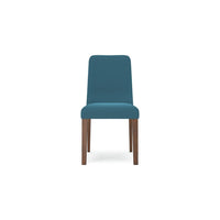 Jeyn Dining Side Chair Set of 2, Solid Hardwood, Blue Polyester Fabric -BM329753