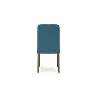 Jeyn Dining Side Chair Set of 2, Solid Hardwood, Blue Polyester Fabric -BM329753