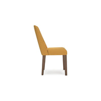 Jeyn Dining Side Chair Set of 2, Solid Hardwood, Yellow Polyester -BM329754