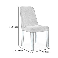 Jeyn Dining Side Chair Set of 2, Solid Hardwood, Yellow Polyester -BM329754