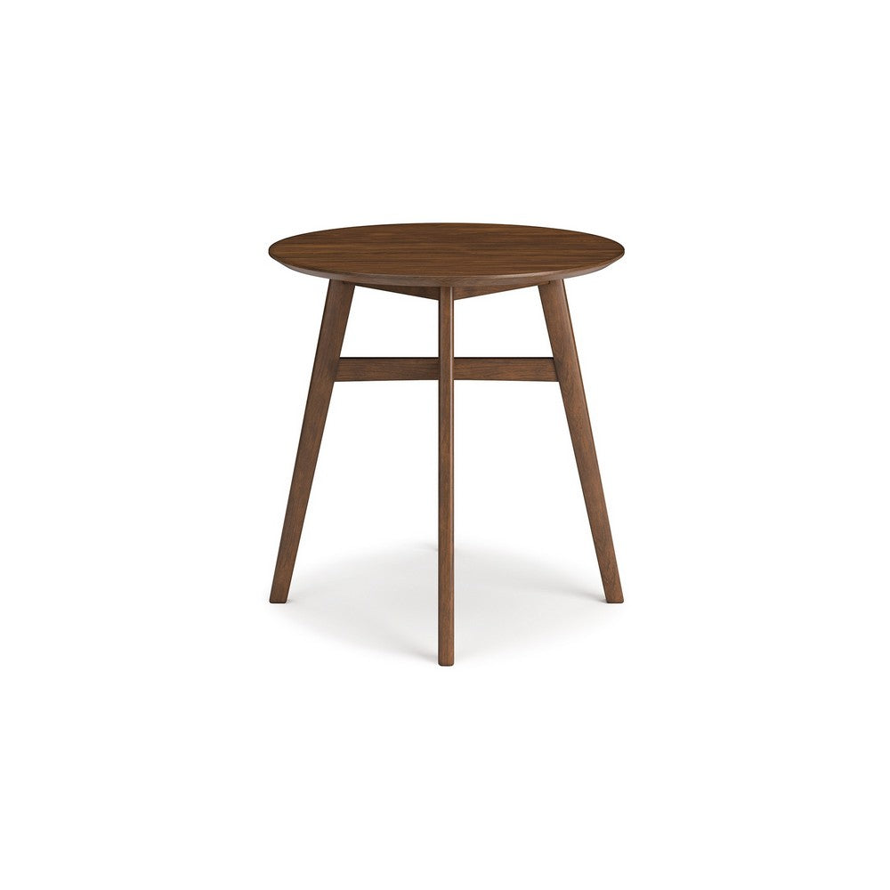 Jeyn Round Counter Table with Open Frame, 36 Inch Brown Mango Wood -BM329756
