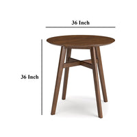 Jeyn Round Counter Table with Open Frame, 36 Inch Brown Mango Wood -BM329756