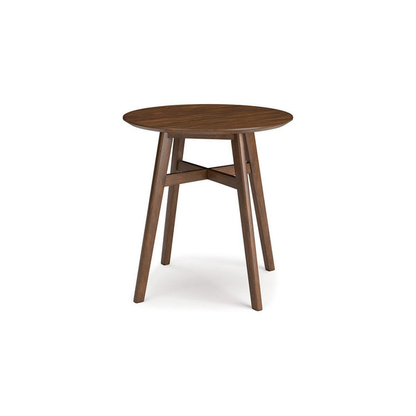 Jeyn Round Counter Table with Open Frame, 36 Inch Brown Mango Wood -BM329756