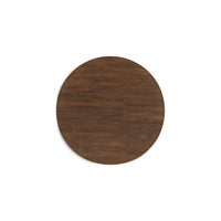 Jeyn Round Dining Table, Modern Curved Base, 45 Inch Brown Mango Wood -BM329757