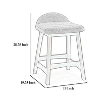 Jeyn Counter Stool with Footrest Set of 2, Brown Wood, Charcoal Gray -BM329759