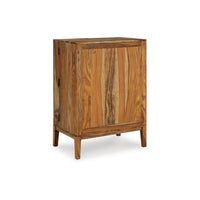 Donni Bar Cabinet with 2 Doors and 2 Shelves, Natural Sheesham Wood -BM329800