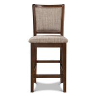 Han Counter Chair Set of 2, Light Brown, Cherry Brown Solid Wood -BM329813