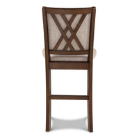 Han Counter Chair Set of 2, Light Brown, Cherry Brown Solid Wood -BM329813