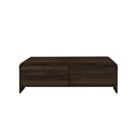 Maria Coffee Table, 2 Drawer and Waterfall Style, Brown Wood 47 Inch -BM329826