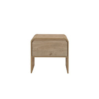 Maria Side End Table, Drawer and Waterfall Style, Beige Wood 22 Inch -BM329827