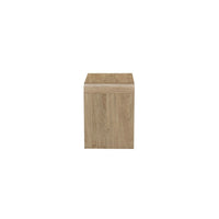 Maria Side End Table, Drawer and Waterfall Style, Beige Wood 22 Inch -BM329827