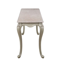 Kerra Console Table, Beige Marble, Classic Carved Champagne 58 Inch -BM329833