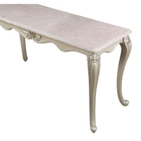 Kerra Console Table, Beige Marble, Classic Carved Champagne 58 Inch -BM329833