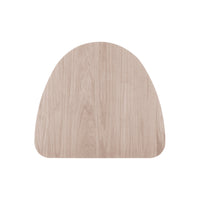 Scar Corner Dining Table, Curved Angle Design Whitewashed Wood 35 Inch  - BM329848