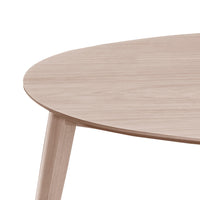 Scar Corner Dining Table, Curved Angle Design Whitewashed Wood 35 Inch  - BM329848