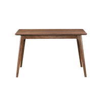 Scar Counter Height Table with Tapered Legs, Walnut Brown Wood 59 Inch -BM329852