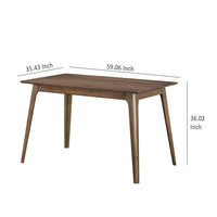Scar Counter Height Table with Tapered Legs, Walnut Brown Wood 59 Inch -BM329852