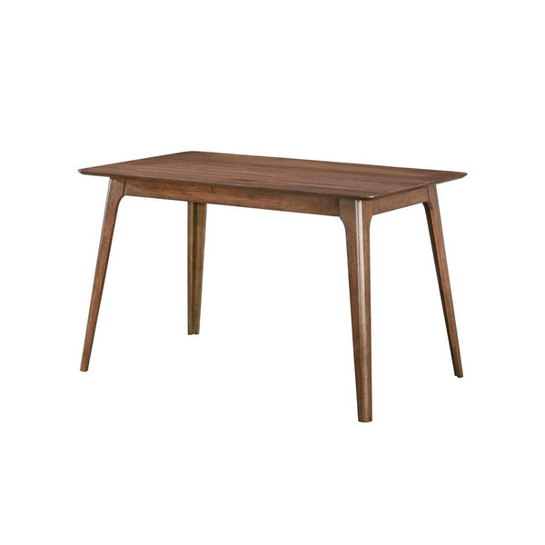 Scar Counter Height Table with Tapered Legs, Walnut Brown Wood 59 Inch -BM329852