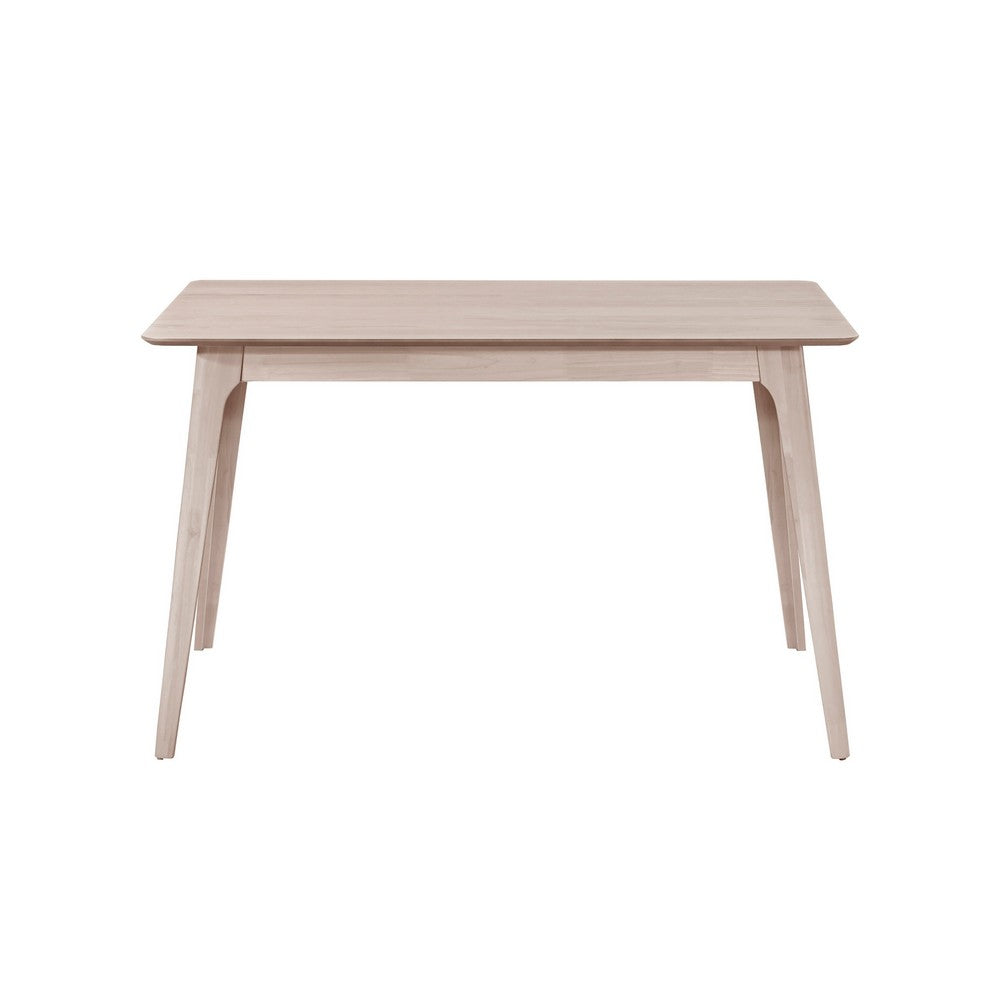 Scar Counter Height Table with Tapered Legs, Whitewashed Wood 59 Inch -BM329853