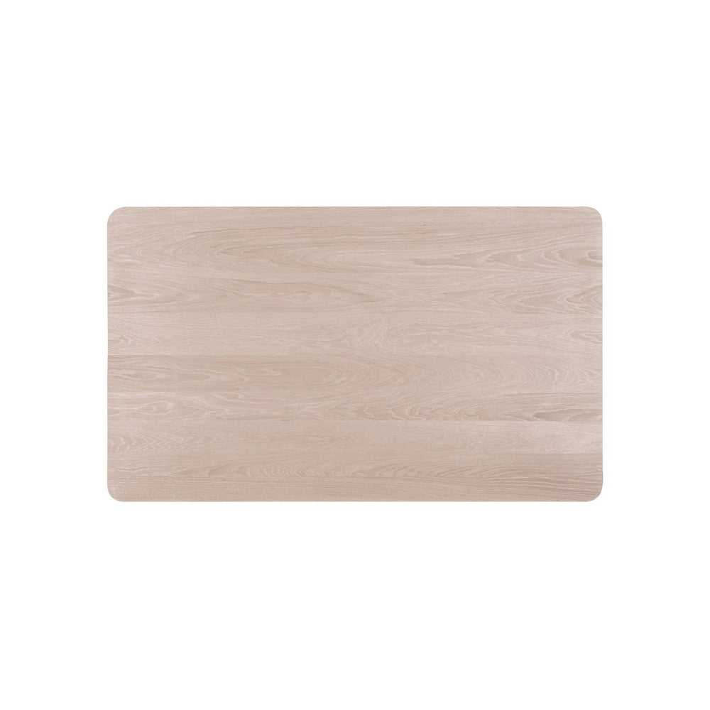 Scar Counter Height Table with Tapered Legs, Whitewashed Wood 59 Inch -BM329853