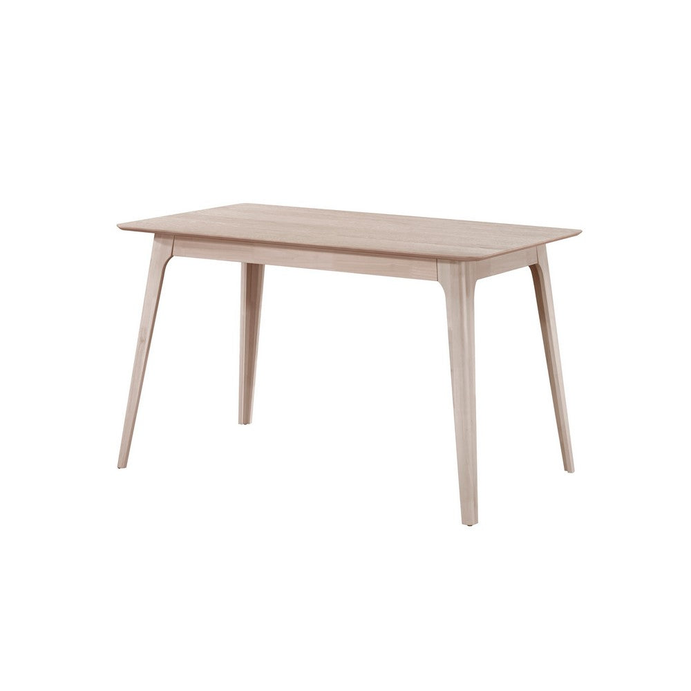 Scar Counter Height Table with Tapered Legs, Whitewashed Wood 59 Inch -BM329853