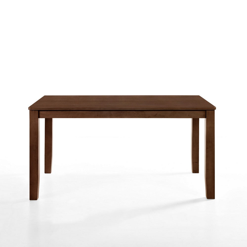 Accai Dining Table, Angled Legs, Rectangular Walnut Rubberwood 59 Inch -BM329861