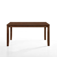Accai Dining Table, Angled Legs, Rectangular Walnut Rubberwood 59 Inch -BM329861