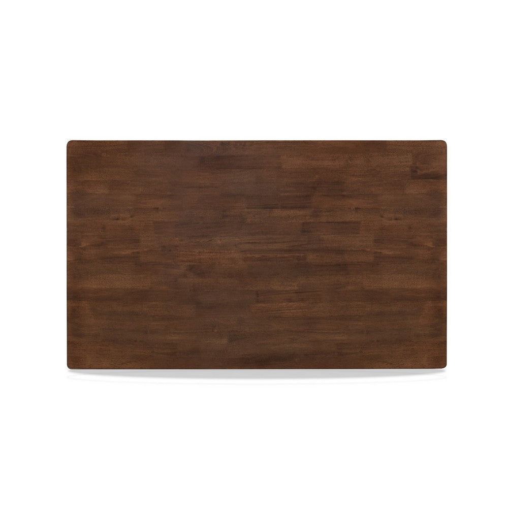 Accai Dining Table, Angled Legs, Rectangular Walnut Rubberwood 59 Inch -BM329861