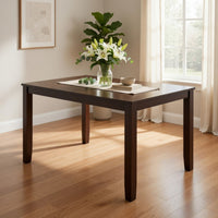 Accai Dining Table, Angled Legs, Rectangular Walnut Rubberwood 59 Inch -BM329861