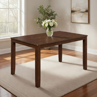 Accai Dining Table, Angled Legs, Rectangular Walnut Rubberwood 59 Inch -BM329861