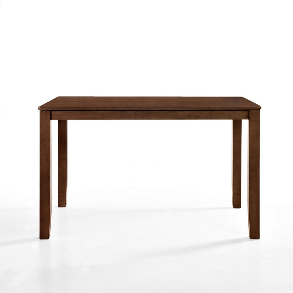 Accai Counter Height Dining Table, Angled Legs, Walnut Wood 59 Inch -BM329862