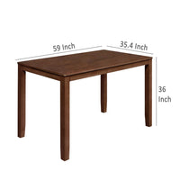 Accai Counter Height Dining Table, Angled Legs, Walnut Wood 59 Inch -BM329862