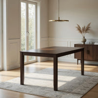 Accai Counter Height Dining Table, Angled Legs, Walnut Wood 59 Inch -BM329862