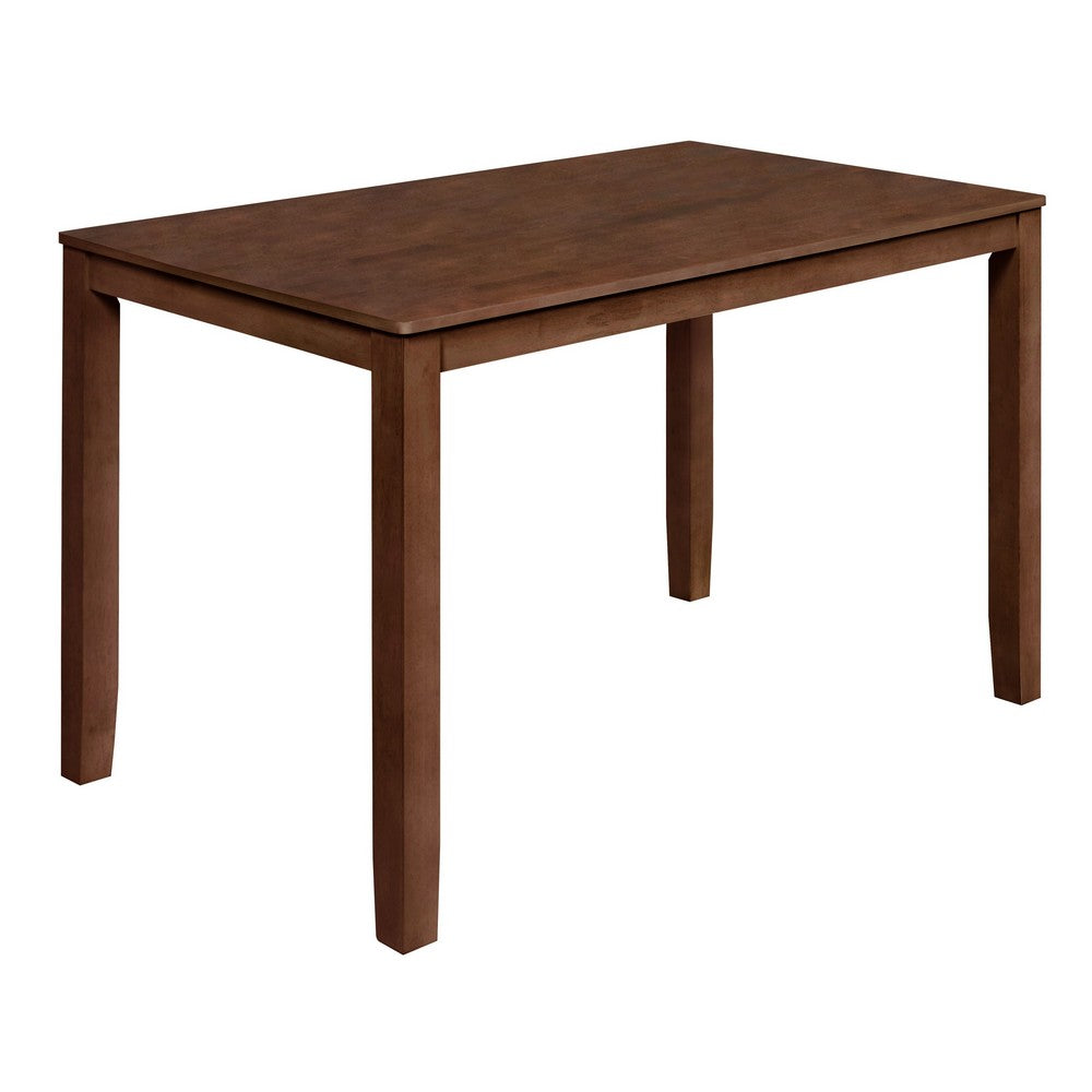Accai Counter Height Dining Table, Angled Legs, Walnut Wood 59 Inch -BM329862